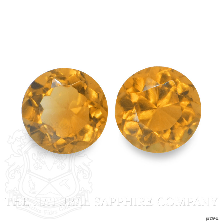 0.96 Ct.Tw. Yellowish Orange Madeira Citrine Pair from Brazil