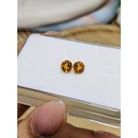0.96 Ct.Tw.Total Carat Weight Yellowish Orange Madeira Citrine Pair from Brazil Life Style