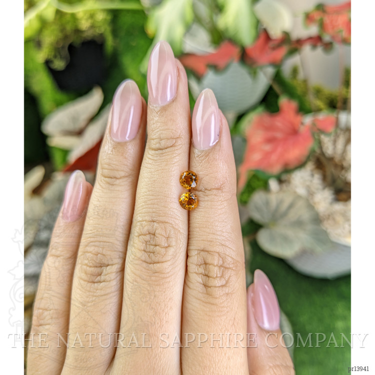 0.96 Ct.Tw. Yellowish Orange Madeira Citrine Pair from Brazil