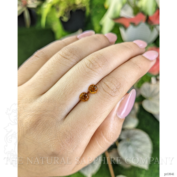 0.96 Ct.Tw. Yellowish Orange Madeira Citrine Pair from Brazil