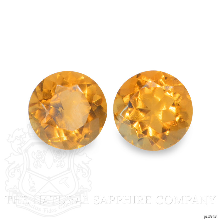 0.93 Ct.Tw. Yellowish Orange Madeira Citrine Pair from Brazil