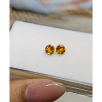 0.93 Ct.Tw.Total Carat Weight Yellowish Orange Madeira Citrine Pair from Brazil Life Style