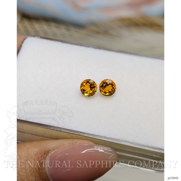 0.93 Ct.Tw. Yellowish Orange Madeira Citrine Pair from Brazil