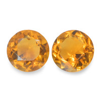 0.86 Ct.Tw. Round Madeira Citrine Pair