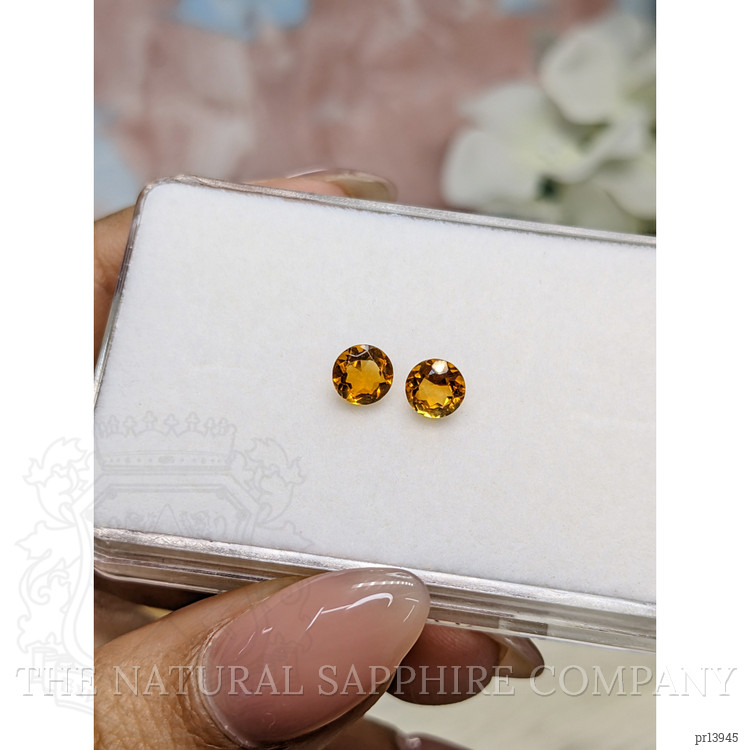0.84 Ct.Tw. Orange Madeira Citrine Pair from Brazil