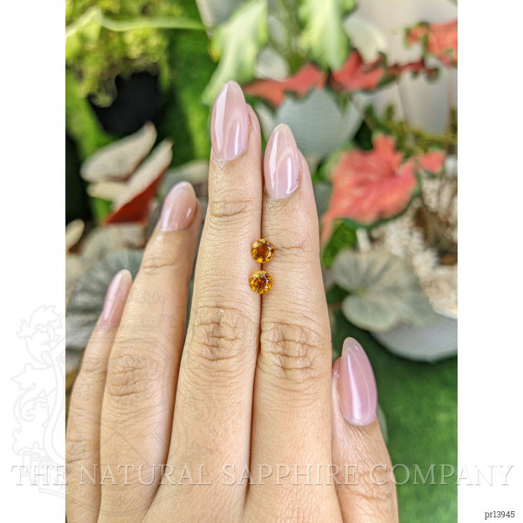 0.84 Ct.Tw. Orange Madeira Citrine Pair from Brazil