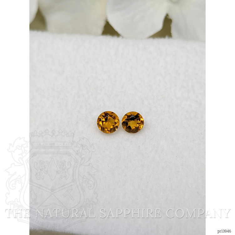 0.95 Ct.Tw. Brownish Orange Madeira Citrine Pair from Brazil