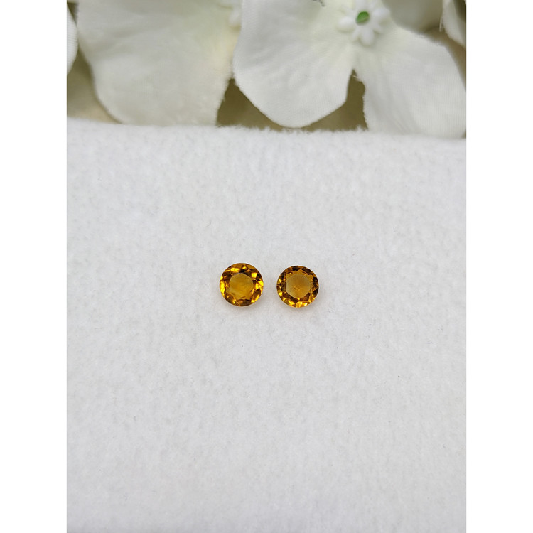 0.80 Ct.Tw. Orange Madeira Citrine Pair from Brazil