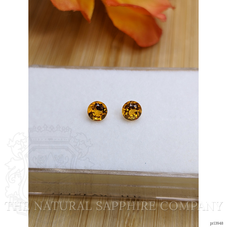 0.93 Ct.Tw. Orange Madeira Citrine Pair from Brazil