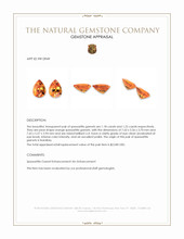 2.40&nbsp;Ct.Tw.Total Carat Weight Orange Spessartite Garnet Pair from Namibia Appraisal