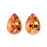 2.40 Ct.Tw.Total Carat Weight Orange Spessartite Garnet Pair from Namibia Video
