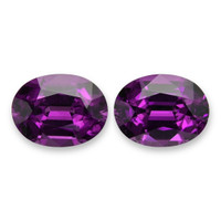 5.15 Ct.Tw.Total Carat Weight Purple Garnet Pair from Mozambique Video