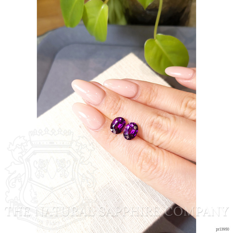 5.15 Ct.Tw. Purple Garnet Pair from Mozambique