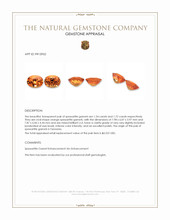 3.26&nbsp;Ct.Tw.Total Carat Weight Orange Spessartite Garnet Pair from Tanzania Appraisal