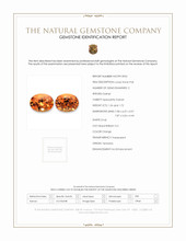 3.26 Ct.Tw.Total Carat Weight Orange Spessartite Garnet Pair from Tanzania Scan Report