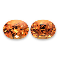 3.26 Ct.Tw.Total Carat Weight Orange Spessartite Garnet Pair from Tanzania Video