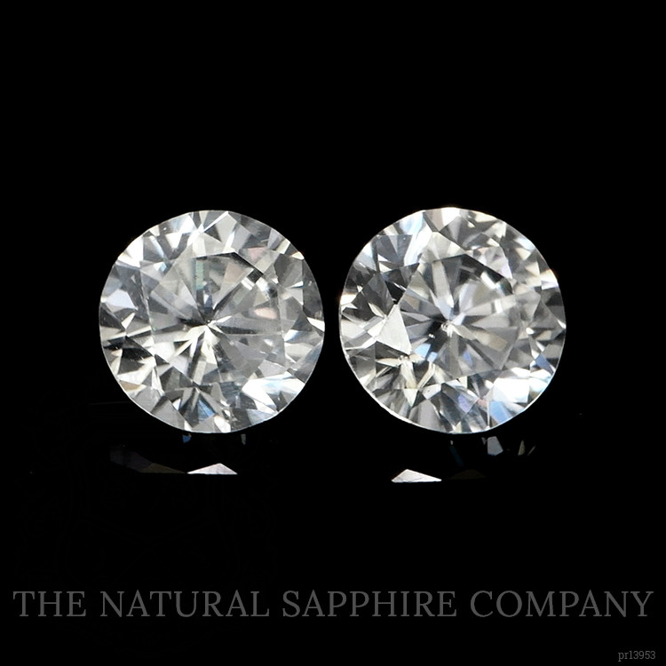 2.20 Ct.Tw. White Zircon Pair from Ceylon (Sri Lanka)