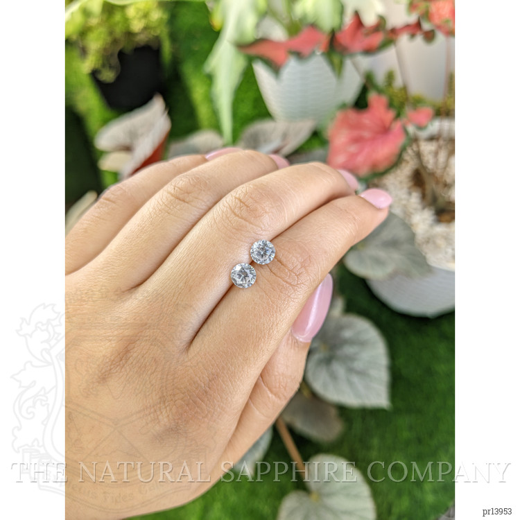 2.20 Ct.Tw. White Zircon Pair from Ceylon (Sri Lanka)
