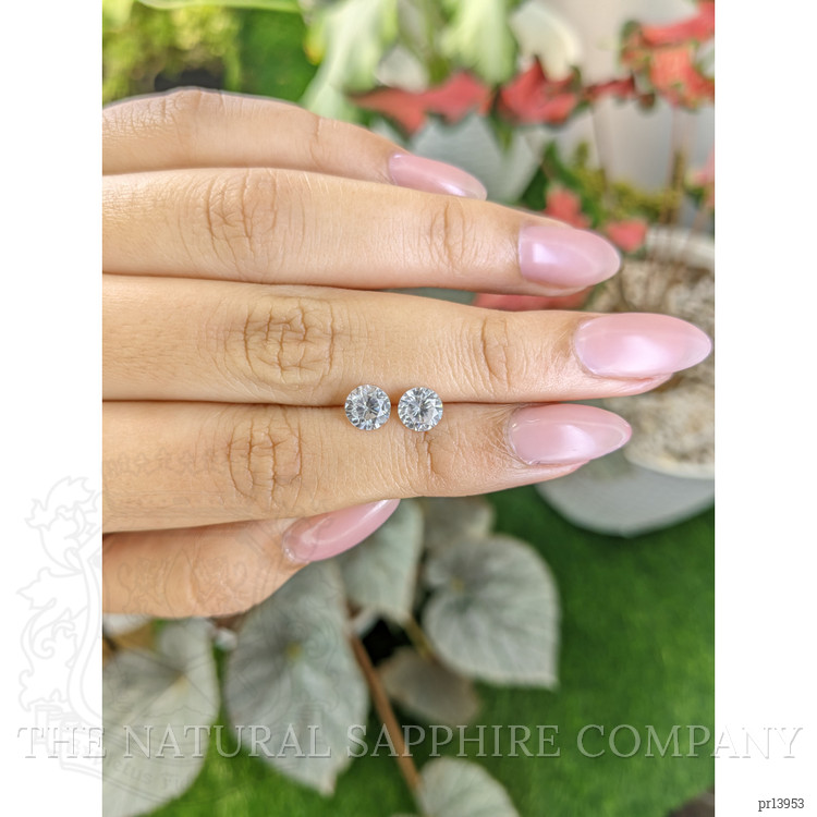 2.20 Ct.Tw. White Zircon Pair from Ceylon (Sri Lanka)