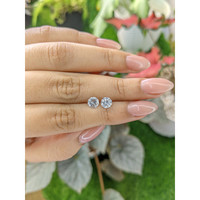 2.08&nbsp;Ct.Tw.Total Carat Weight White Zircon Pair from Ceylon (Sri Lanka) Life Style
