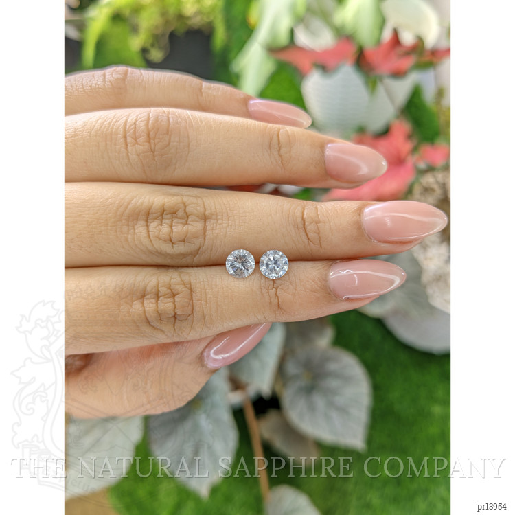 2.08 Ct.Tw. White Zircon Pair from Ceylon (Sri Lanka)