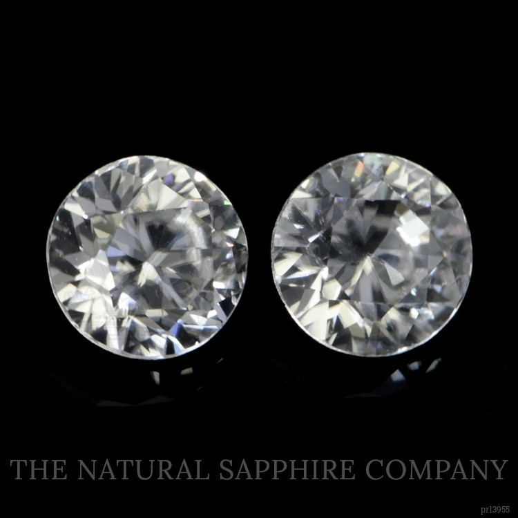2.23 Ct.Tw. White Zircon Pair from Ceylon (Sri Lanka)