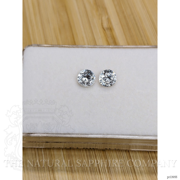 2.23 Ct.Tw. White Zircon Pair from Ceylon (Sri Lanka)