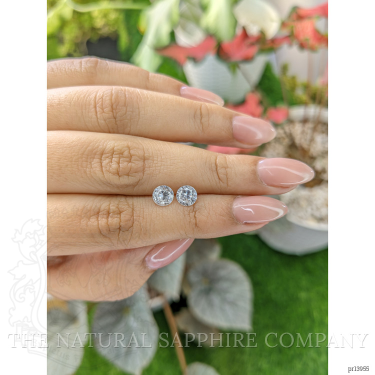 2.23 Ct.Tw. White Zircon Pair from Ceylon (Sri Lanka)