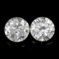 2.22&nbsp;Ct.Tw.Total Carat Weight White Zircon Pair from Ceylon (Sri Lanka) Video