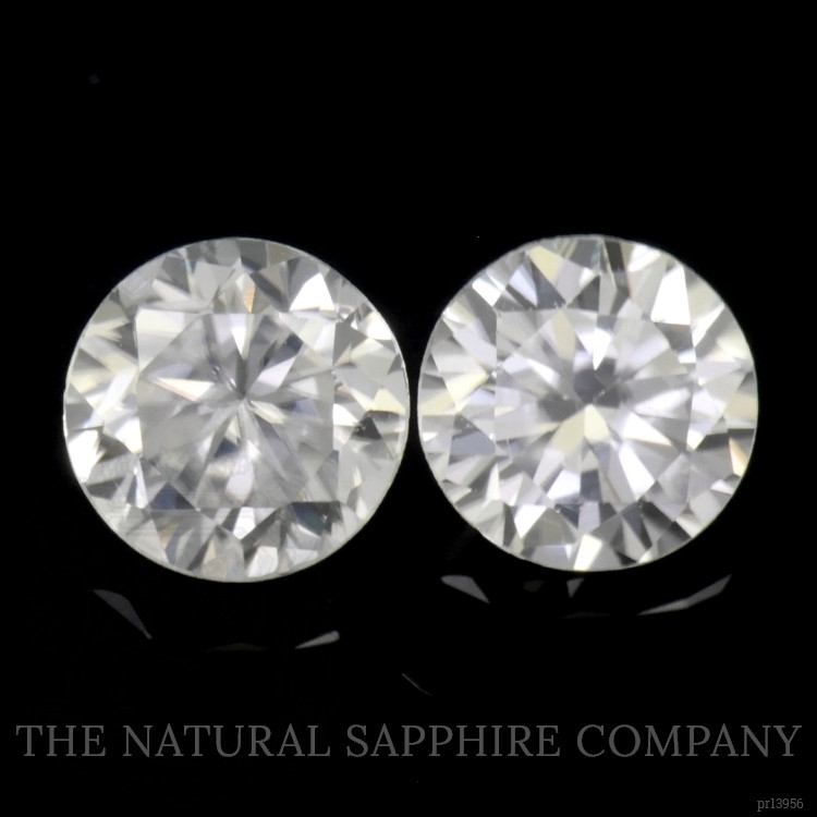 2.22 Ct.Tw. White Zircon Pair from Ceylon (Sri Lanka)
