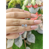 2.22&nbsp;Ct.Tw.Total Carat Weight White Zircon Pair from Ceylon (Sri Lanka) Life Style