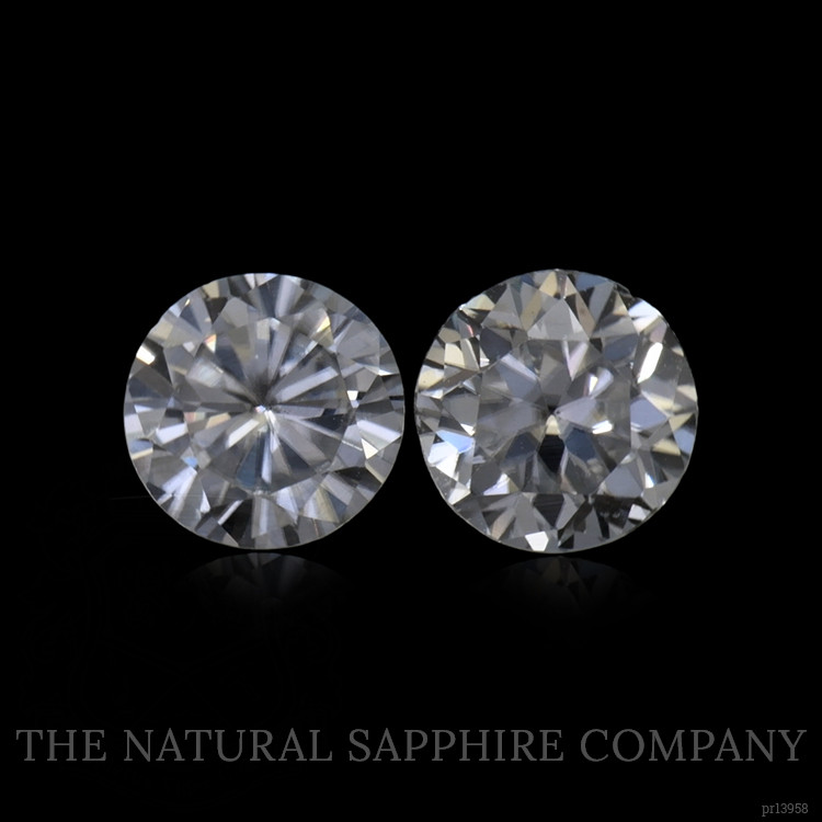 2.11 Ct.Tw. White Zircon Pair from Ceylon (Sri Lanka)