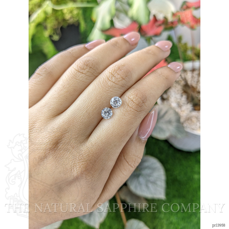 2.11 Ct.Tw. White Zircon Pair from Ceylon (Sri Lanka)