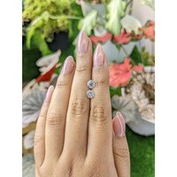 2.11&nbsp;Ct.Tw.Total Carat Weight White Zircon Pair from Ceylon (Sri Lanka) Life Style