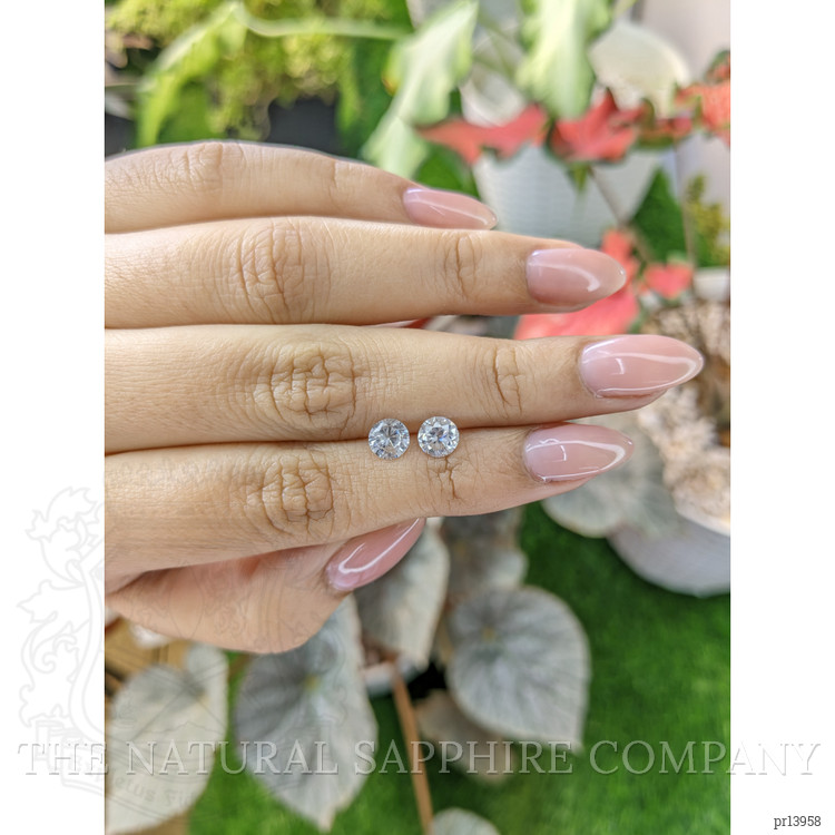 2.11 Ct.Tw. White Zircon Pair from Ceylon (Sri Lanka)