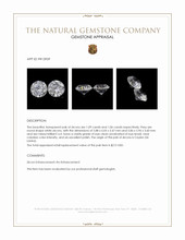 2.15 Ct.Tw.Total Carat Weight White Zircon Pair from Ceylon (Sri Lanka) Appraisal