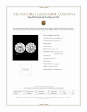 2.40 Ct.Tw.Total Carat Weight White Zircon Pair from Ceylon (Sri Lanka) Scan Report