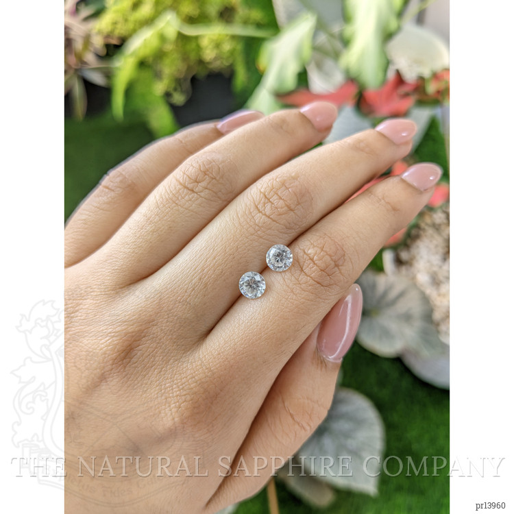 2.40 Ct.Tw. White Zircon Pair from Ceylon (Sri Lanka)