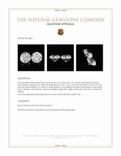 2.25 Ct.Tw.Total Carat Weight White Zircon Pair from Ceylon (Sri Lanka) Appraisal