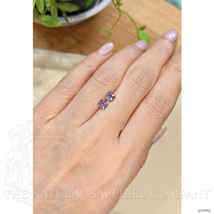 1.16 Ct.Tw. Purplish Grey Spinel Pair from Ceylon (Sri Lanka)