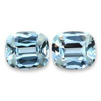 2.59 Ct.Tw.Total Carat Weight Greenish Blue Aquamarine Pair from Mozambique Video