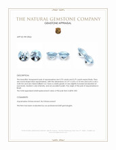 1.49&nbsp;Ct.Tw.Total Carat Weight Blue Aquamarine Pair from Brazil Appraisal