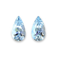 1.71 Ct.Tw.Total Carat Weight Blue Aquamarine Pair from Brazil Video