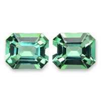 2.36 Ct.Tw.Total Carat Weight Bluish Green Tourmaline Pair from Namibia Video