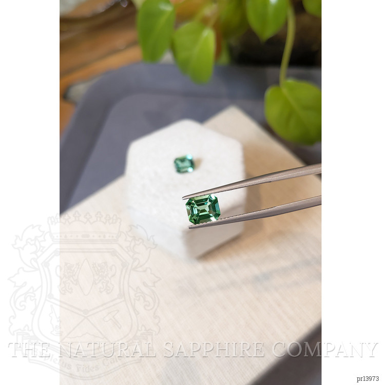 2.36 Ct.Tw. Bluish Green Tourmaline Pair from Namibia