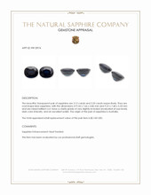 6.32&nbsp;Ct.Tw.Total Carat Weight Blue Sapphire Pair from Australia Appraisal