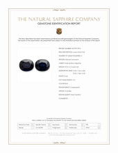 6.32 Ct.Tw.Total Carat Weight Blue Sapphire Pair from Australia Scan Report
