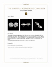 2.15 Ct.Tw.Total Carat Weight White Zircon Pair from Ceylon (Sri Lanka) Appraisal