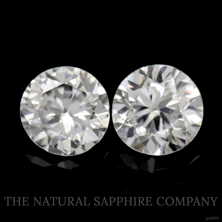 2.15 Ct.Tw. White Zircon Pair from Ceylon (Sri Lanka)