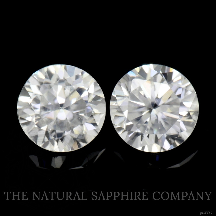 2.36 Ct.Tw. White Zircon Pair from Ceylon (Sri Lanka)